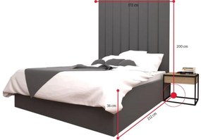 Čalúnená posteľ DURZO, 160x200, trinity 15, long
