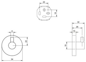 Villeroy & Boch TVA15101100061 - Nástenný háčik ELEMENTS lesklý chróm