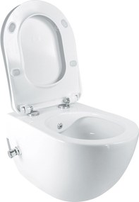 Deante Závesný WC komplet bez príruby s funkciou bidetu Peonia - CBP 6WPW, vrátane SoftClose sedadla, biela