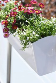 Balkónový hrantík BALKONA CLASSICO, plast, šírka 80 cm, biely lesk