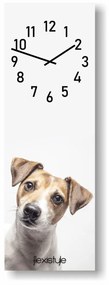 Detské nástenné hodiny 20 x 60 cm s jack russel