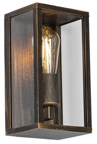 Vintage nástenná lampa starožitné zlato 26 cm IP44 - Charlois