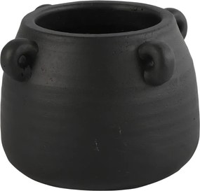 Čierny cementový kvetináč CELTIC Veľkosť: S