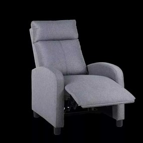 LuxuryForm DESIGN Televízne kreslo RUFO s polohovaním - šedé