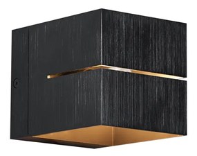 Moderné nástenné svietidlo Gunmetal so svetelným efektom - Transfer Groove