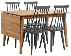 Prírodný sklápací dubový jedálenský stôl Rowico Mimi, 120 x 80 cm