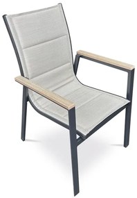 Autronic BONTEC Záhradná stolička, hliník, sieťovina, béžová, AZC-S1110 BK Farba: Béžová