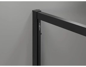 Mexen Exo, sprchovací kút s krídlovými dverami 130 x 90 cm, 6mm číre sklo, čierny profil, 819-130-090-70-00