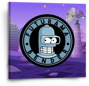 Sablio Obraz Futurama Bender Planéta s vysielačmi - 50x50 cm
