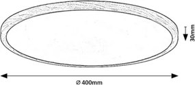 Rabalux 75085 - LED kúpeľňové stropné svietidlo LAUTREC 24W/230V, priemer 40 cm, IP44, béžová