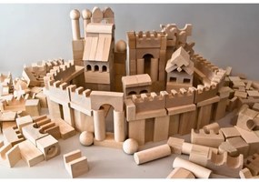 EkoToys - Drevené kocky prírodné 220 ks