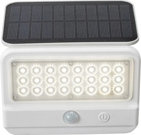 Rabalux 77090 solárny vonkajší reflektor s PIR Flaxton, biela