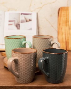 Keramický hrnček Glamour 300 ml sada 4ks