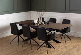 Jídelní rozkládací stůl Irwine 200/240 cm hnědý/černý