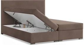 Manželská posteľ VICENZA Velvet 180×200 cm hnedá