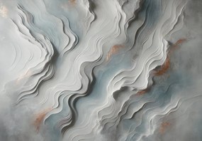 Fototapeta - Stena s 3D vlnkami (147x102 cm)