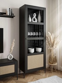 VITRÍNA THEO S VIEDENSKÝM VÝPLETOM ČIERNA 72 cm