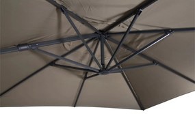Virgo Flex slnečník 3x3 m sivo hnedý + krížový podstavec