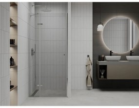 Mexen Roma, 1-krídlové dvere do otvoru 85 x 190 cm, 6mm číre sklo, chrómový profil, 854-085-000-01-00-D