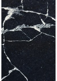 Čierno-biela kúpeľňová predložka s motívom mramoru Foutastic Marble, 60 x 40 cm