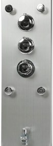 Sprchový panel CASCADA 5v1 - s termostatom a výtokom do vane - inox