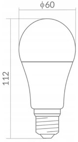 ECOLIGHT LED žiarovka - E27 - 10W - 24V - neutrálna biela