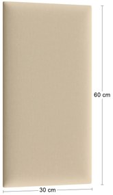 Čalúnený panel na stenu Quito 30x60 cm - béžová