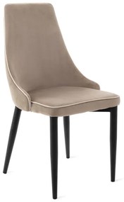 Jedálenská stolička LOUIS RIBBON zamatová béžová 848907