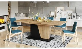 Rozkladací jedálenský stôl NINO dub craft/čierny