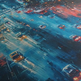 Obraz - Veľkomesto, olejomaľba (120x50 cm)