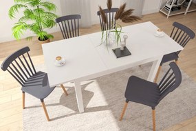 Vintino Jedálenský stôl ZENOX 120–160 cm × 70 cm – biely