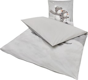 3D obliečky z Renforcé bavlny FROSTY sivé, 100% bavlna Rozmer obliečky: 80 x 80 cm | 135 x 200 cm