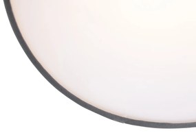 Moderné stropné svietidlo sivé 40 cm so zlatým vnútrom - Drum