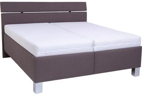 Čalúnená posteľ s matracom a úložným priestorom ALIS 180x200 cm hnedá PO0034