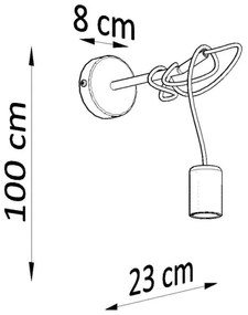 Nástenné svietidlo EDISON 1xE27/60W/230V čierna