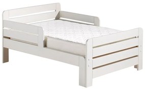 Biela rastúca detská posteľ z borovicového dreva s roštom Jumper – Vipack