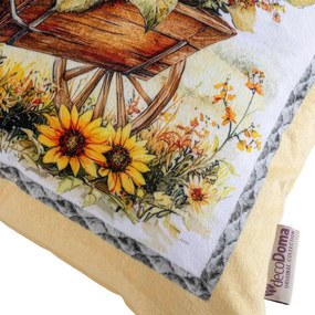 Sada 3 ks obliečok na vankúšiky SUNFLOWERS 45 x 45 cm