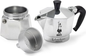 Kávovar na moka kávu Bialetti Moka Express, 130 ml, strieborný
