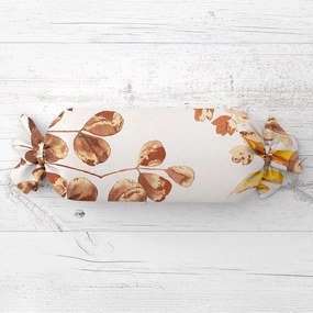 Biante Vankúš valec bonbon Sandra SA-530 Hnedý eukalyptus na bielom 15x40 cm