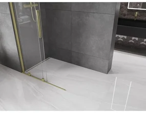 Mexen Velar, posuvné dvere typu Walk-in 70x200 cm, 8mm číre sklo, zlatá matná, 871-070-000-03-55