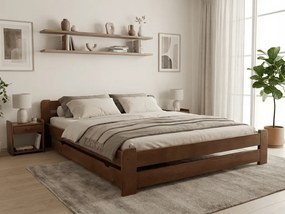 Posteľ Laura 120 x 200 cm, dub Rošt: S lamelovým roštom, Matrac: Matrac DELUXE 10 cm
