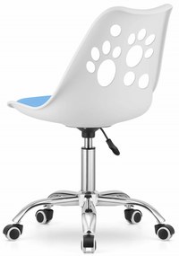 Bielo-modrá kancelárska stolička PRINT
