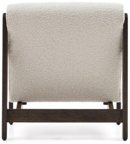 Biele kreslo z textílie buklé Magira – Kave Home