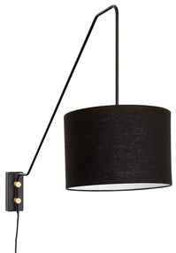 Čierne nástenné svietidlo ø 25 cm Jex – Kave Home