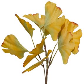 Dekoratívna kvetina 37 cm, s listami 20 cm, kvet 9 cm, žltá