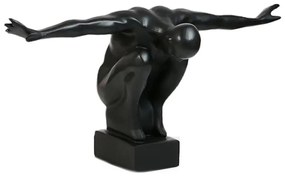 Dekorácia na stôl 25x41x20 cm, živica/čierna