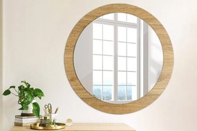 Okrúhle ozdobné zrkadlo Textúra dreva fi 80 cm