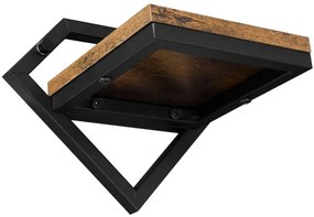 Nástenný stojan na kvety DORON RUSTIC čierny