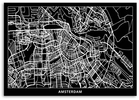 Gario Obraz na plátne Plán mesta Amsterdam Rozmery: 60 x 40 cm