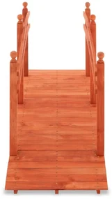 Garthen 72827 Záhradný drevený mostík so zábradlím - 235 x 75 x 109 cm